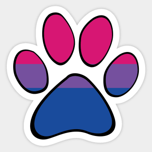 Bisexual Pride Paw Sticker